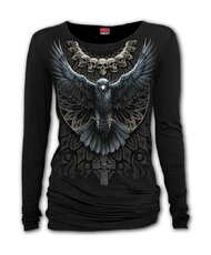 Dámské tričko s dlouhým rukávem - Raven Skull